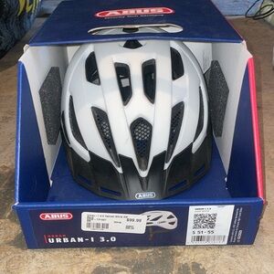ABUS urban -1 3.0 bike helmet polar white new in box small age 5+